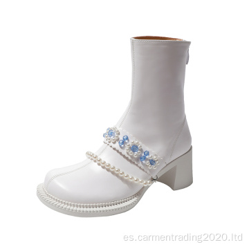 Botas de plataforma altas para mujer de cuero Pu de invierno nuevo